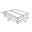 Ver imagem 4 de Cama Box Baú Casal Bipartido Loja Xerife Suede Marrom 41x138x188