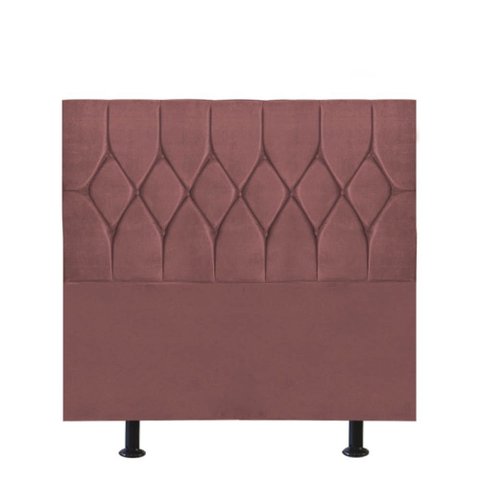 Cabeceira Estofada Cama Box Solteiro 90cm Istambul Suede Rose- Mabe Magazine