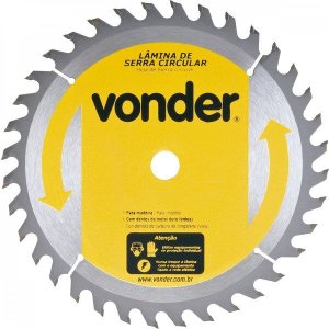 Lâmina de serra circular com dentes de metal duro/vídea 185 mm x 20 mm 40 dentes Vonder