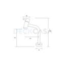 Ver imagem 4 de Torneira Monocomando Deckcasa Dc-Tf-6611E Banheiro Bica Baixa Cromada