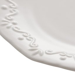 Jg 6 Pratos Wolff De Porcelana P/Sobremesa Alto Relevo 19Cm - 5