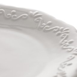 Jg 6 Pratos Wolff De Porcelana P/Sobremesa Alto Relevo 19Cm - 6