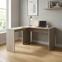 Ver imagem 1 de Escrivaninha em L Mesa de Escritório 150x120cm Studio Legno Crema Bege