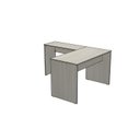 Ver mais imagens de Escrivaninha em L Mesa de Escritório 150x120cm Studio Legno Crema Bege