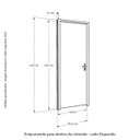 Ver imagem 3 de Kit Porta de Madeira 210x92cm Batente 14cm Fechadura Externa Golf Rodam Abertura Esquerda Marrom/Tau