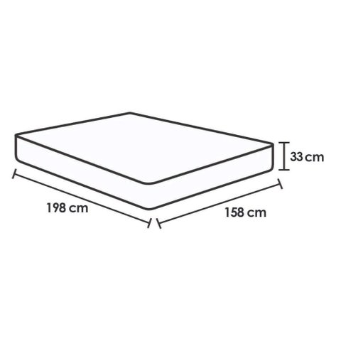 Cama Box Crc Queen +Colchão Molas Bonnel American Herval 158x198