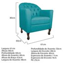Ver imagem 2 de Kit Diva 160cm Lado Direito e 02 Poltronas Julia Suede - Doce Sonho Móveis Azul Turquesa