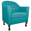 Ver imagem 4 de Kit Diva 160cm Lado Direito e 02 Poltronas Julia Suede - Doce Sonho Móveis Azul Turquesa