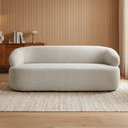 Ver imagem 7 de Sofá 3 Lugares Orgânico Sala de Estar Living 170cm Carmen F04 Bouclê Bege - Lyam Decor