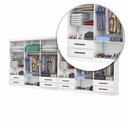 Ver imagem 7 de Closet Casal Duplo Lu 12 Portas com Espelho 8 Gavetas