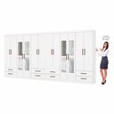 Ver imagem 4 de Closet Casal Duplo Lu 12 Portas com Espelho 8 Gavetas