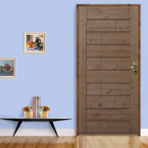 Kit Porta Pronta 210x92cm Batente 11cm Fechadura Externa 3B Abertura Esquerda Marrom