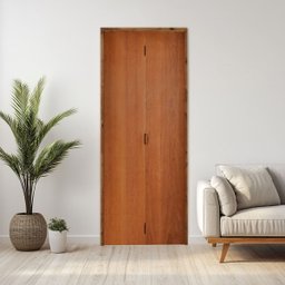 Kit Porta de Madeira Camarão 210x62cm Batente 11cm Rodam  - 1