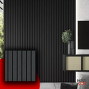 Ver imagem 2 de Papel de Parede Adesivo Madeira Ripada Preta Decorativo Autocolante Lavável