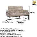 Ver imagem 5 de Jogo 2 Poltronas 1 Namoradeira para Área Externa Confortável Varanda Alta Qualidade Resistente