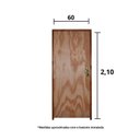 Ver imagem 3 de Kit Porta de Madeira 210x60cm Batente 11cm Fechadura Golf Rodam Abertura Esquerda Marrom/Mescla