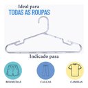 Ver imagem 6 de Kit 30 Cabides Adulto Cristal Transparente com Cavas Reforçado