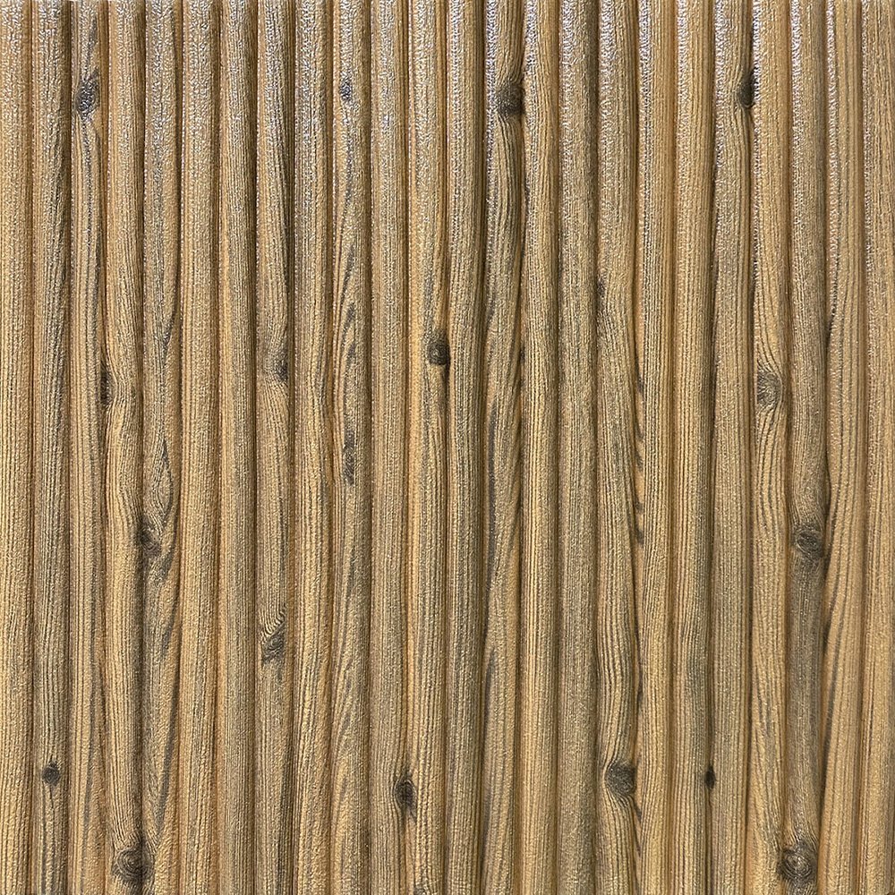 Kit Com 10 Painel 3D Adesivo Ripa de Madeira 70x70 - 3