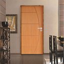 Ver imagem 1 de Kit Porta de Madeira 210x92cm Batente 11cm Fechadura Rolete Belissima 6 Rodam Abertura Direita Marro