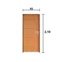 Ver imagem 3 de Kit Porta de Madeira 210x92cm Batente 11cm Fechadura Rolete Belissima 6 Rodam Abertura Esquerda Marr