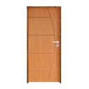 Ver imagem 2 de Kit Porta de Madeira 210x92cm Batente 11cm Fechadura Rolete Belissima 6 Rodam Abertura Esquerda Marr