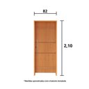 Ver imagem 3 de Kit Porta de Madeira 210x82cm Batente 14cm Fechadura Rolete Belissima 7 Rodam Abertura Direita Marro