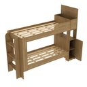 Ver imagem 4 de Beliche 1 Porta com Escada Cm8053 Amendoa - Tecno Mobili