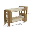 Ver imagem 3 de Beliche 1 Porta com Escada Cm8053 Amendoa - Tecno Mobili