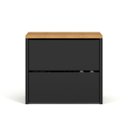 Ver imagem 2 de Sapateira Banco Organizadora 2 Portas Basculantes Mel - Preto / Freijó