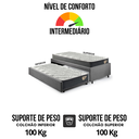 Ver imagem 6 de Bicama Box Solteirão 96x203 Suede Cinza com Dois Colchões Adapto Molas Ensacadas Ecoflex
