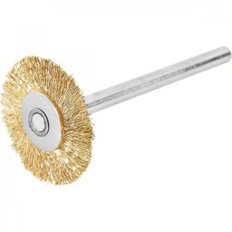 Escova circular com haste para microrretífica em latão 20 mm Vonder - 1