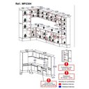 Ver imagem 4 de Cozinha Modulada Completa Canto 409cm com Rodapé e Balcão para Cooktop Veneza Multimóveis Mp2304