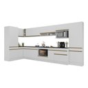 Ver imagem 2 de Cozinha Modulada Completa Canto 409cm com Rodapé e Balcão para Cooktop Veneza Multimóveis Mp2304