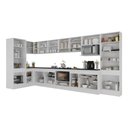 Ver imagem 5 de Cozinha Modulada Completa Canto 409cm com Rodapé e Balcão para Cooktop Veneza Multimóveis Mp2304