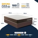 Ver imagem 2 de Cama Box Casal com Colchão de Espuma D33 Double Comfort 138x188x59cm
