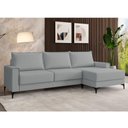 Ver imagem 2 de Sofá 3 Lugares 270cm com Chaise e Pés Metálicos Multimóveis Cr45343 Cinza Escuro