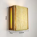 Ver imagem 2 de Luminária Parede Muro Arandela Madeira Maciça Sisal Rústica