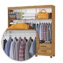 Ver imagem 7 de Guarda-Roupa 6 Portas 4 Gavetas com Espelho e Pés Genova Marrom/Cinamomo