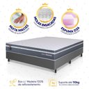 Ver imagem 4 de Conjunto Box Cinza Cairo Cinza Molas Ensacadas Casal 138x188x64 - King House