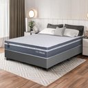 Ver imagem 1 de Conjunto Box Cinza Cairo Cinza Molas Ensacadas Casal 138x188x64 - King House