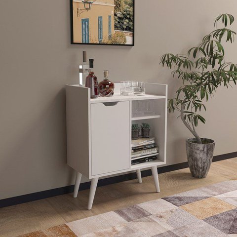 Aparador Balcao Bar Cantinho do Cafe Multiuso Ap2310 Branco Tecno Mobili