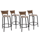 Ver imagem 1 de Kit 4 Bancos para Bancada Cozinha Gourmet Junco Cappuccino Balcão Ilha Banqueta 60cm Itagold