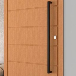 Puxador de Porta U Preto Inox Escovado 1 Metro Madeira Vidro - 4