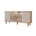 Ver imagem 2 de Buffet de Sala de Jantar 4 Portas com LED e Pés em Madeira Maciça Janice