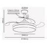 Ventilador de Teto Opus Air Plus Led com Pás Retrátil Led 3 Cores Original - Linha Premium - 9