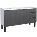 Ver imagem 1 de Gabinete para Cozinha Aço Jupiter 1,44m Preto para Pia de 1,50m - P101711 - Cozimax Gabinete para Co