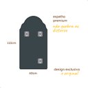 Ver imagem 7 de Espelho Orgânico Decorativo Grande 60x110cm - Mod. Marrocos Caramelo