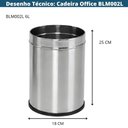 Ver imagem 4 de Kit 2 Lixeiras Inox BLM22 Blume 10 Lt 30 cm Altura e 6 Lt 25 cm Altura