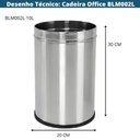 Ver imagem 3 de Kit 2 Lixeiras Inox BLM22 Blume 10 Lt 30 cm Altura e 6 Lt 25 cm Altura