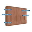 Ver imagem 5 de Guarda Roupa Casal 8 Portas Master New Cinamomo S. Andirá